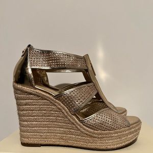 Gold Michael Kors wedges